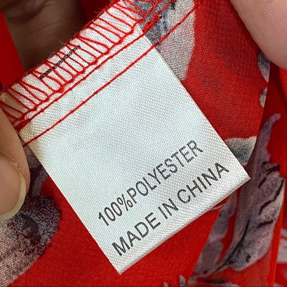 NWT LF Seek The Label Red Floral Lace Trim Tank Top - Picture 9 of 9